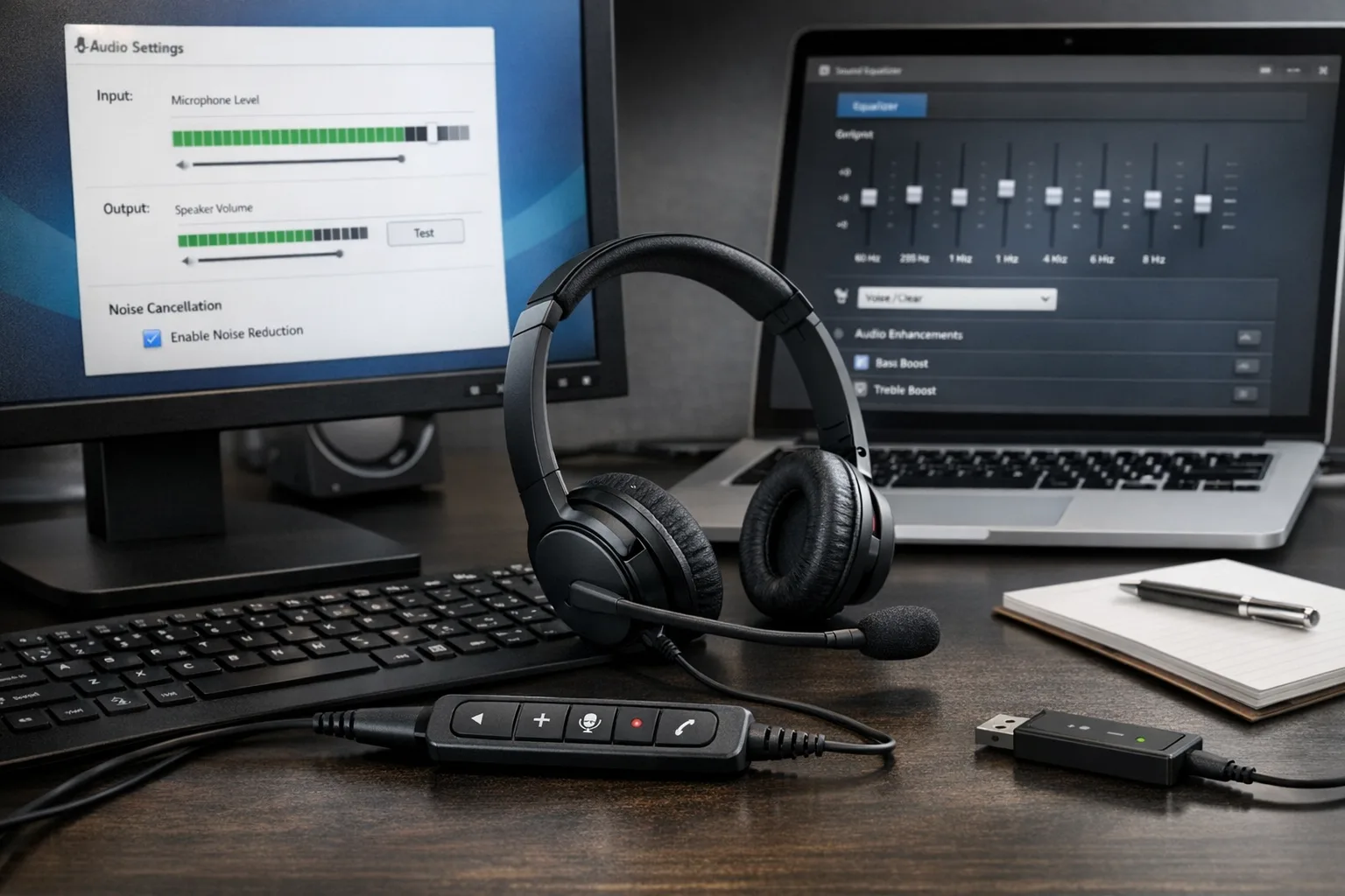 Business Headset konfigurieren fuer klaren Sound bei Telefonaten und Videocalls