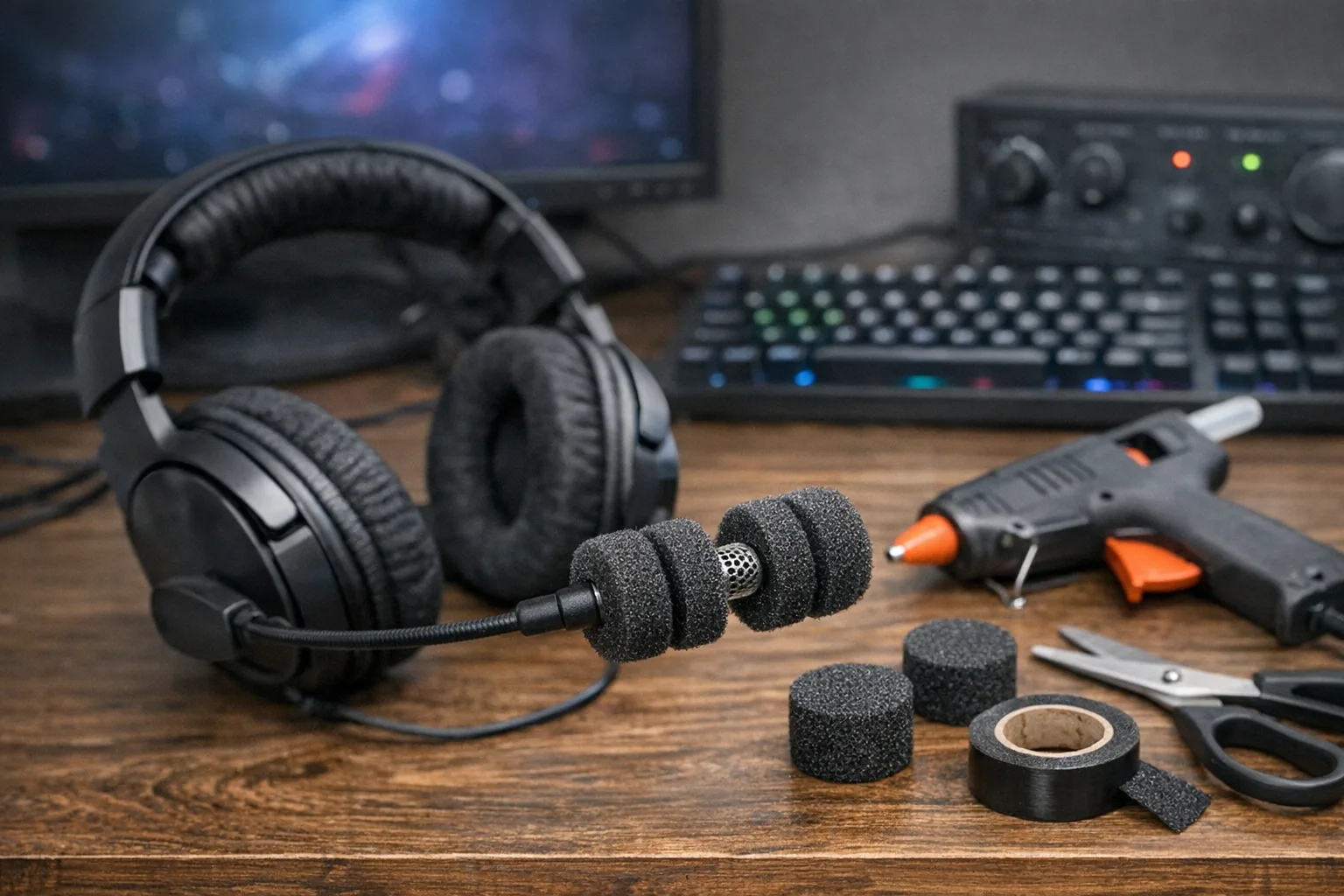 Wie du dein Headset mit selbstgebauten Mikrofon-Absorbern verbesserst